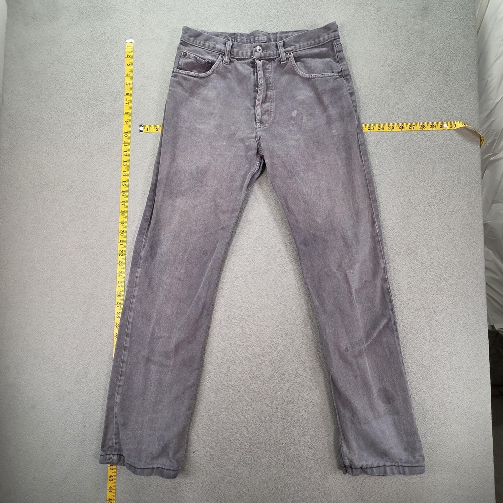 VTG Levis 501 Jeans Mens Gray Med Wash Straight Button Fly Made USA Fits 30x31